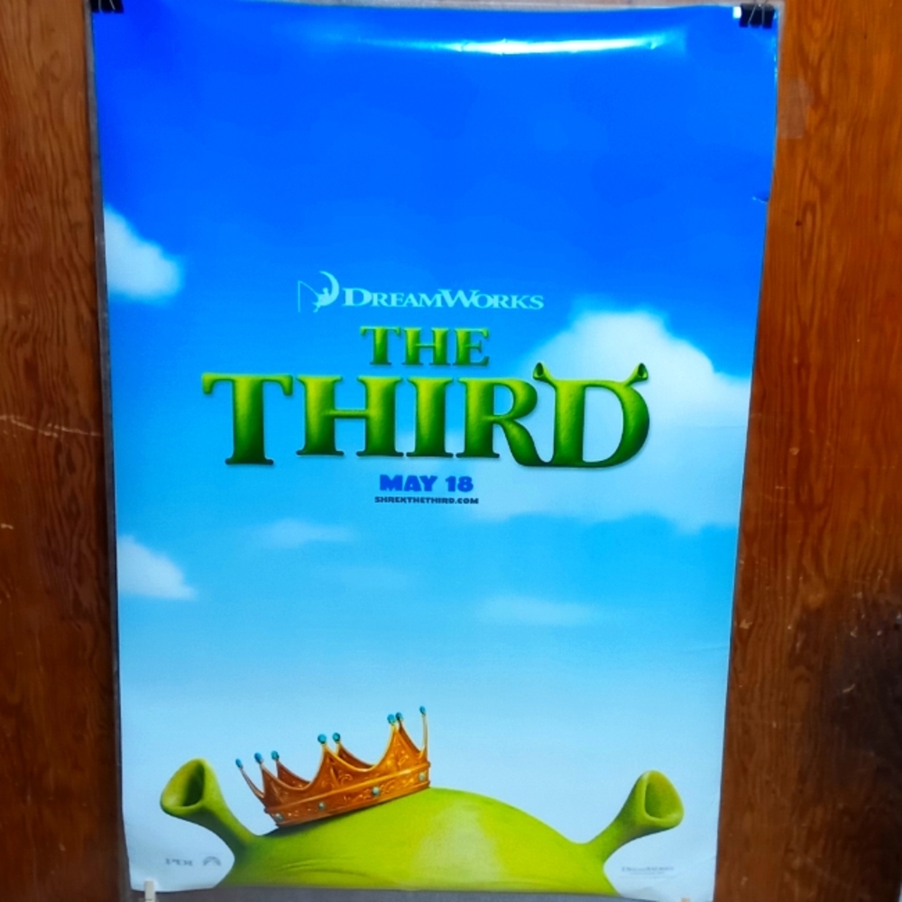 SHREK 3-orig D/S teaser movie poster-EDDIE MURPHY, DIAZ